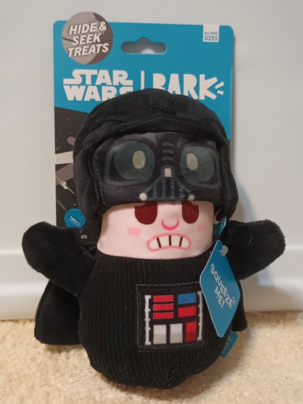 NEW & HTF Bark Box & Official Star Wars "Obey Your Master" Plush 2-Pc. Dog Toy